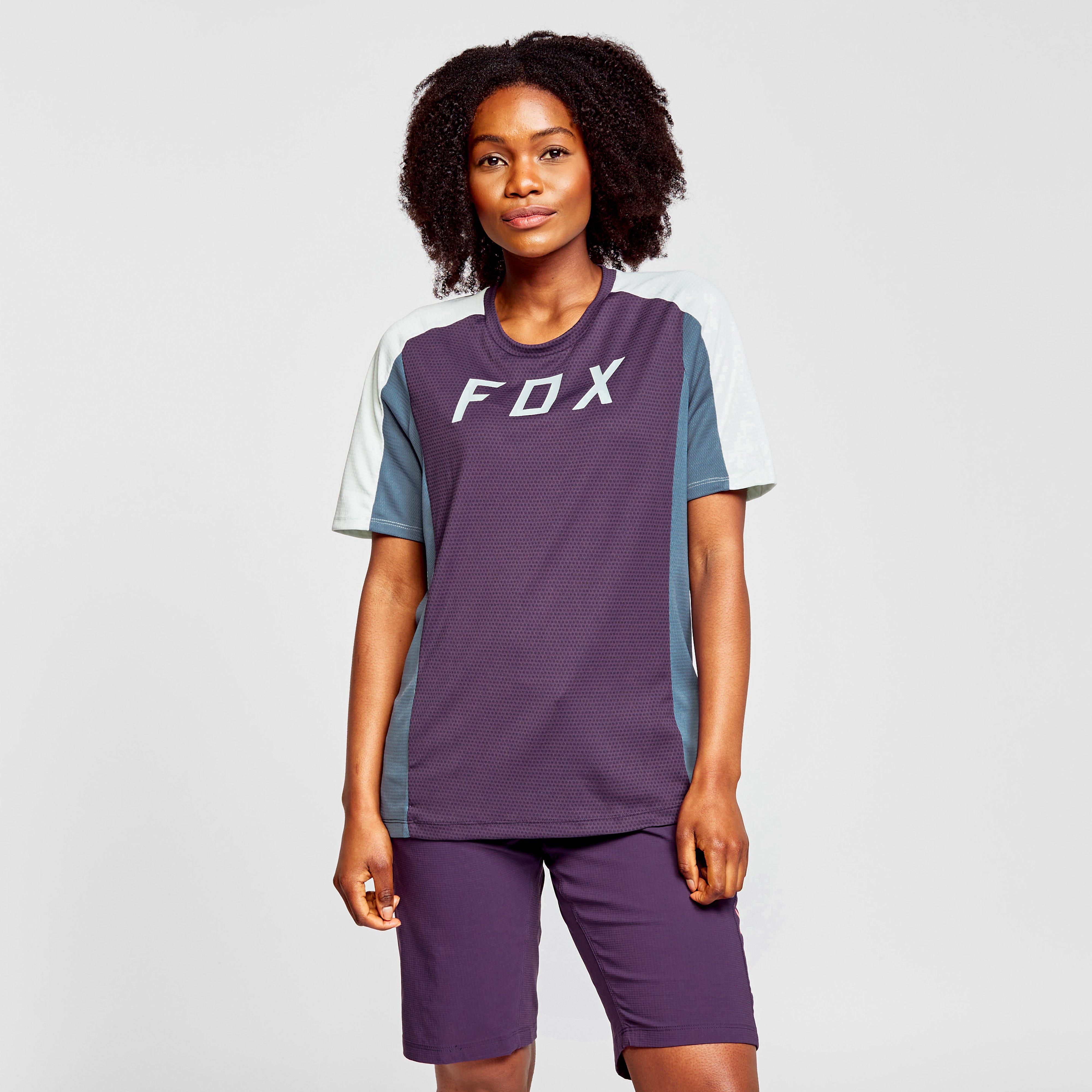 Image of Fox Cycling Women's Defend Short-Sleeve Jersey - Purple/Purple, PURPLE/Purple