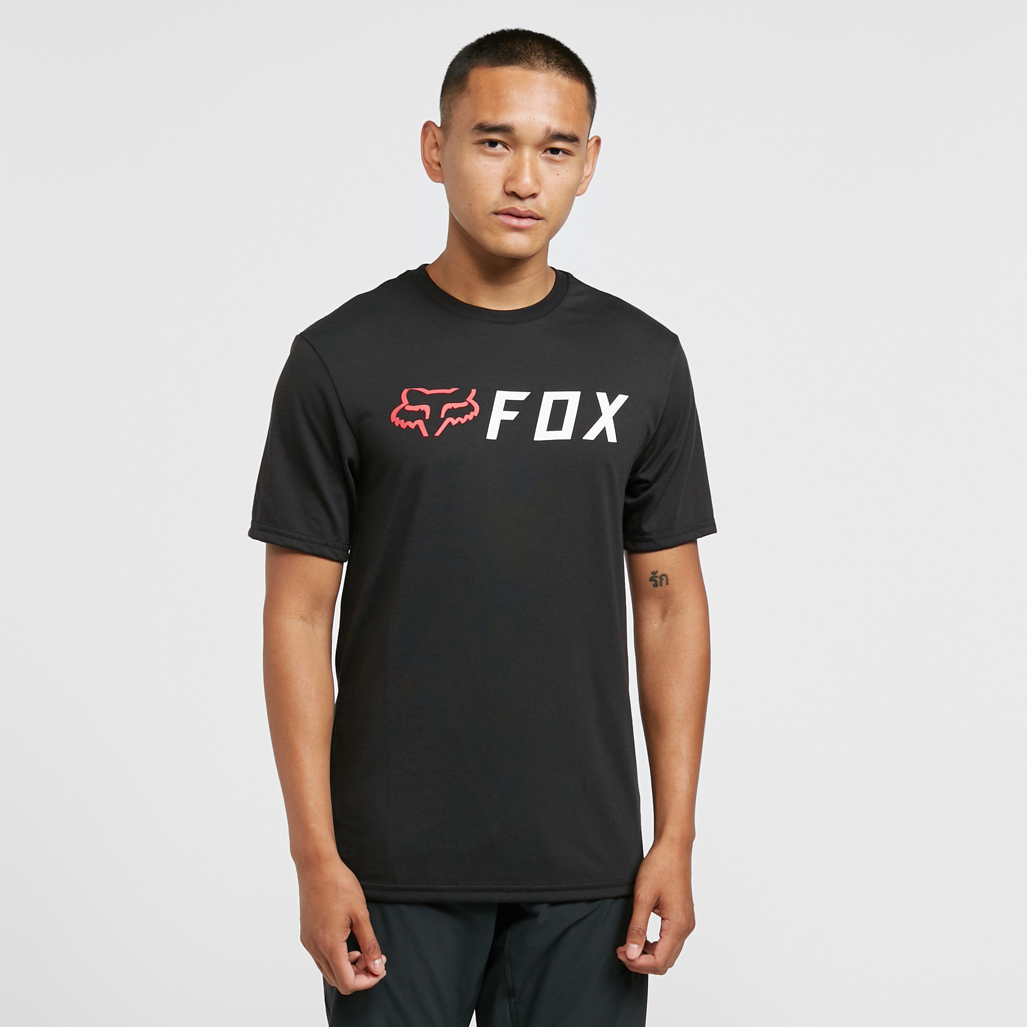 Image of Fox Cycling Unisex Apex Short-Sleeve Tech T-Shirt - Black/Black, BLACK/BLACK