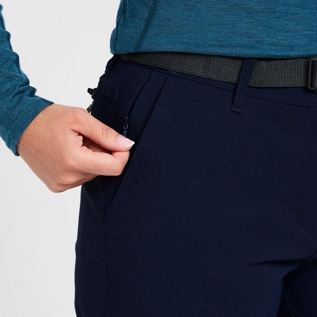 Wide Belt Stretch Trouser - Navy Blue