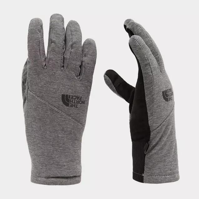 Grey north face gloves best sale