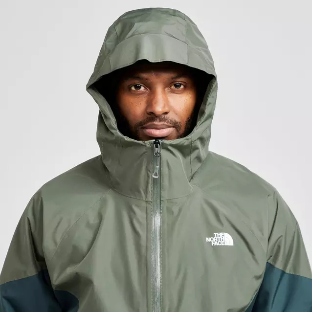 Olive green north face rain outlet jacket