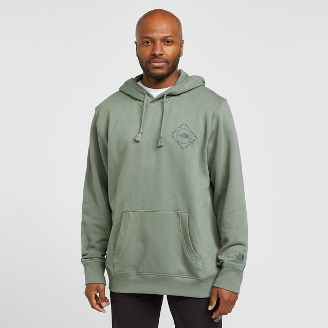 Army green north store face hoodie