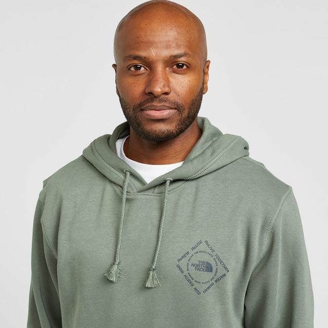 Green north face hoodie mens best sale