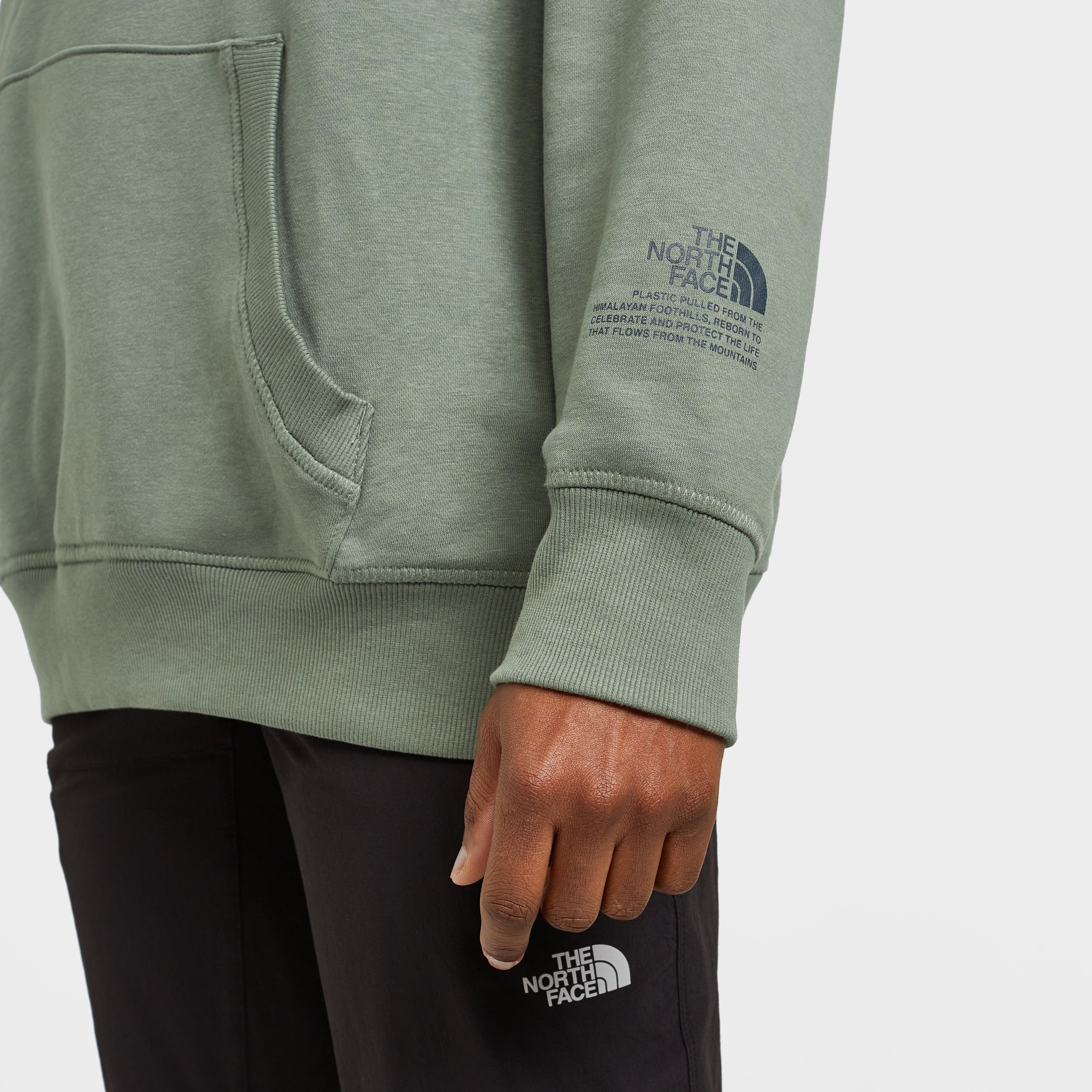 mens green north face hoodie