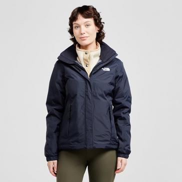 North Face Hyvent Jacket Womens XS Rain Black Full Zip Hooded Waterproof  Logo
