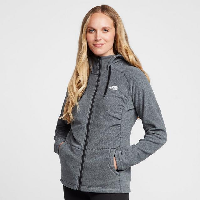 Grey north clearance face zip hoodie