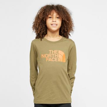 Khaki The North Face Kids' Easy Long Sleeve T-Shirt