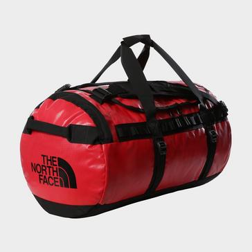 Red The North Face Base Camp Duffel Bag (Medium)