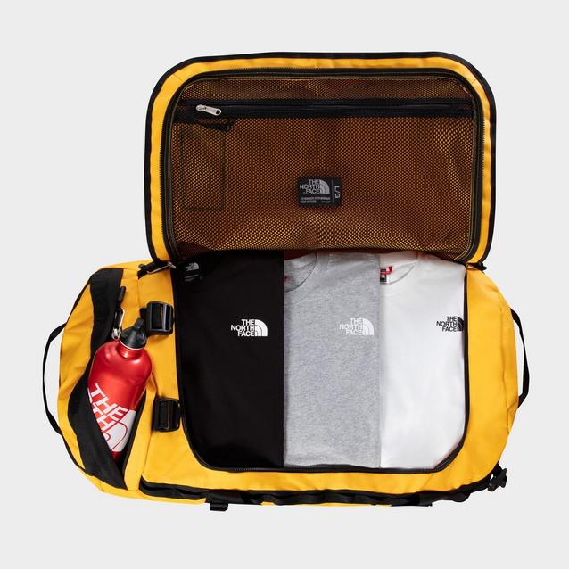 North face orange sale duffel bag