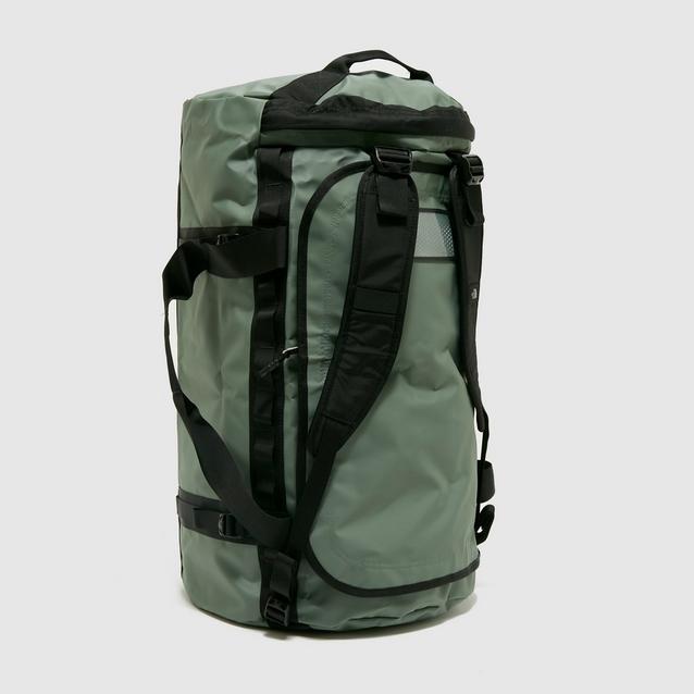 North face green duffel on sale bag