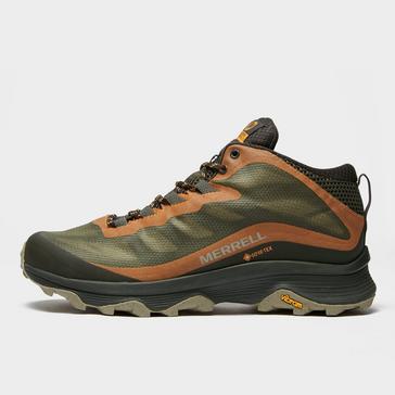 Green Merrell Men’s Moab Speed Mid GORE-TEX® Hiking Shoe