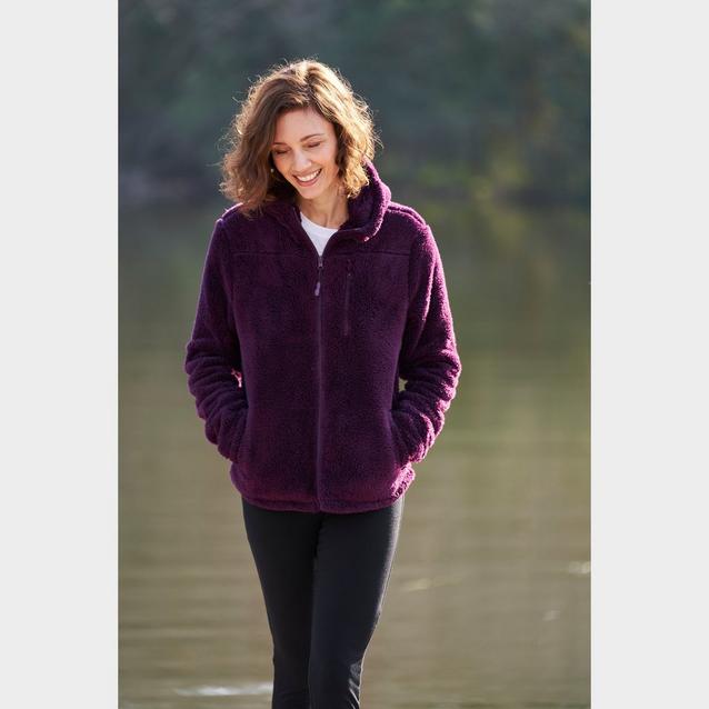 Women's furry cheap fleece full zip