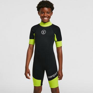 Black Freespirit Kids' Short Wetsuit