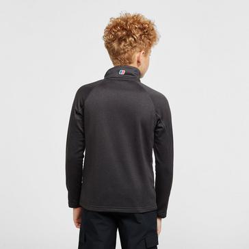 Black Berghaus Kids’ Half-Zip Grid Fleece
