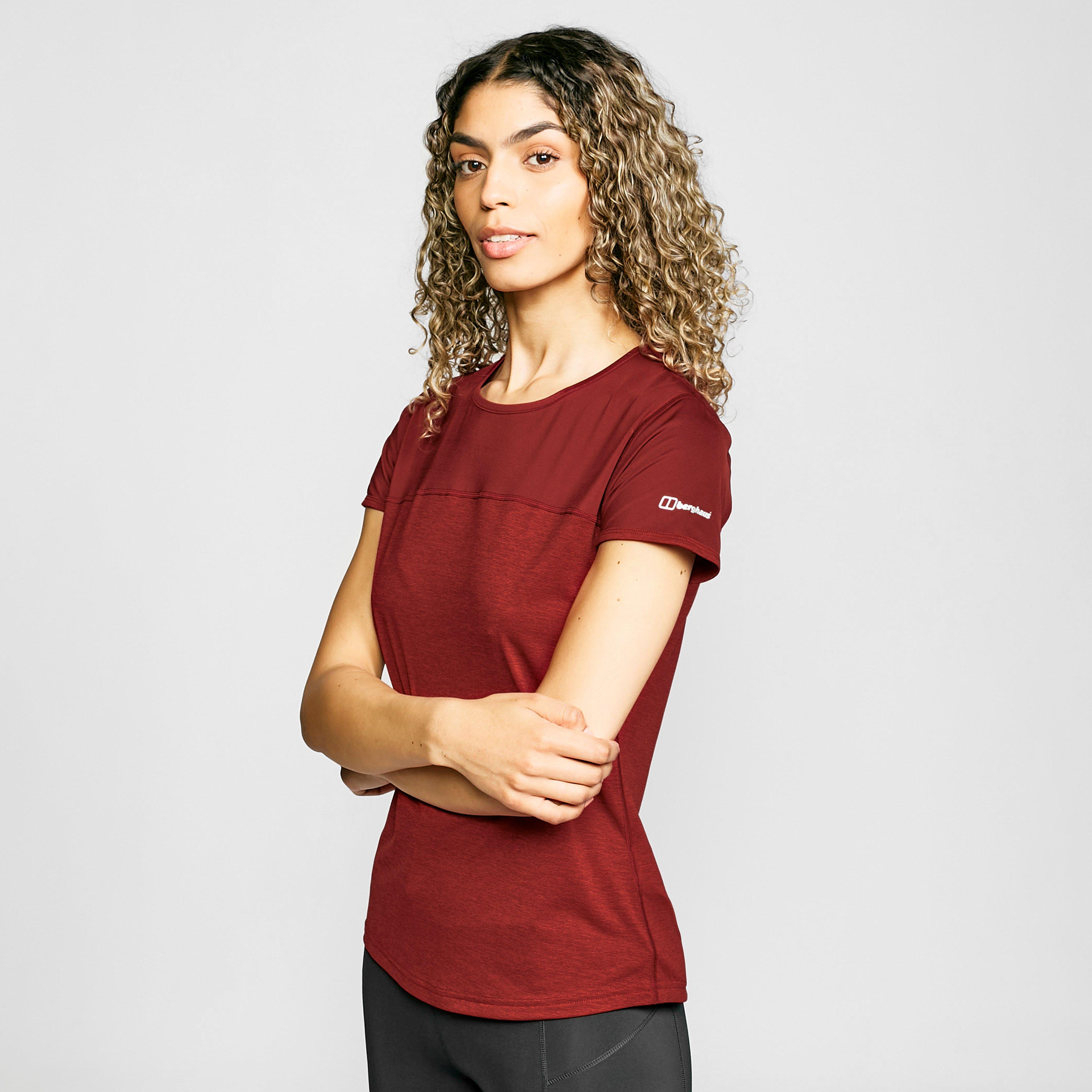 Image of Berghaus Women's Voyager Tech Tee - Red/Red, Red/RED
