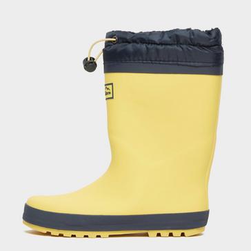 Yellow Peter Storm Kids' Fleece Cuff Wellies