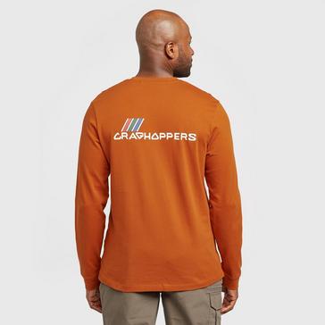Orange Craghoppers Men’s Holmes Long Sleeved T-Shirt