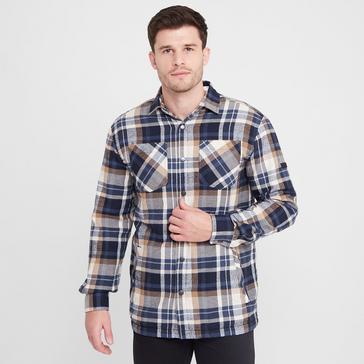 Navy Regatta Men's Thamos Long Sleeved Checked Shirt