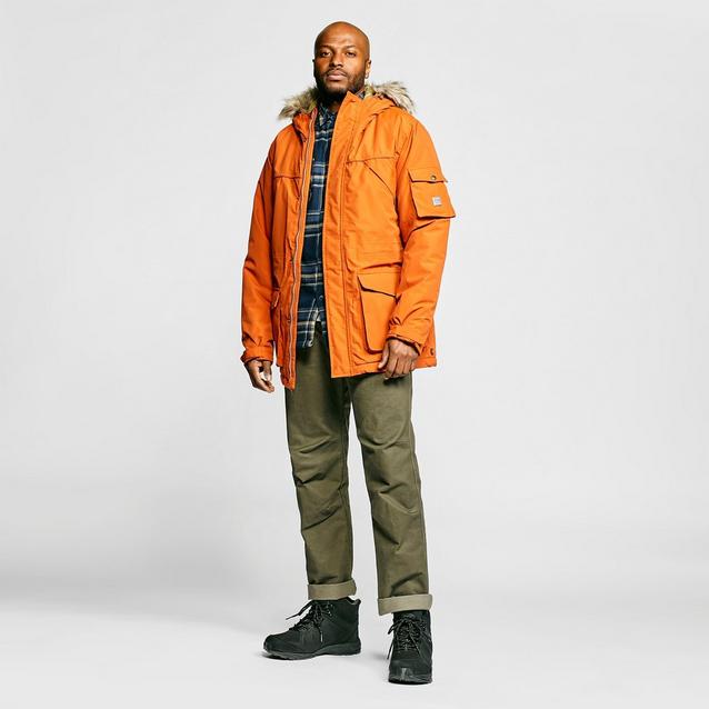 Orange parka jacket on sale mens