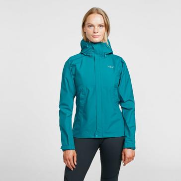 Green Rab Women's Downpour Eco Waterproof Jacket