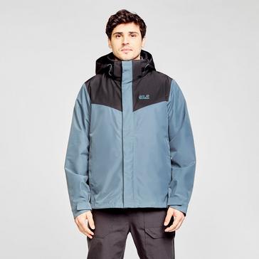 Grey Jack Wolfskin Men’s Arland 3-in-1 Waterproof Jacket