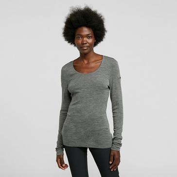 Grey Icebreaker Women's Merino 175 Everyday Long Sleeve Thermal Top