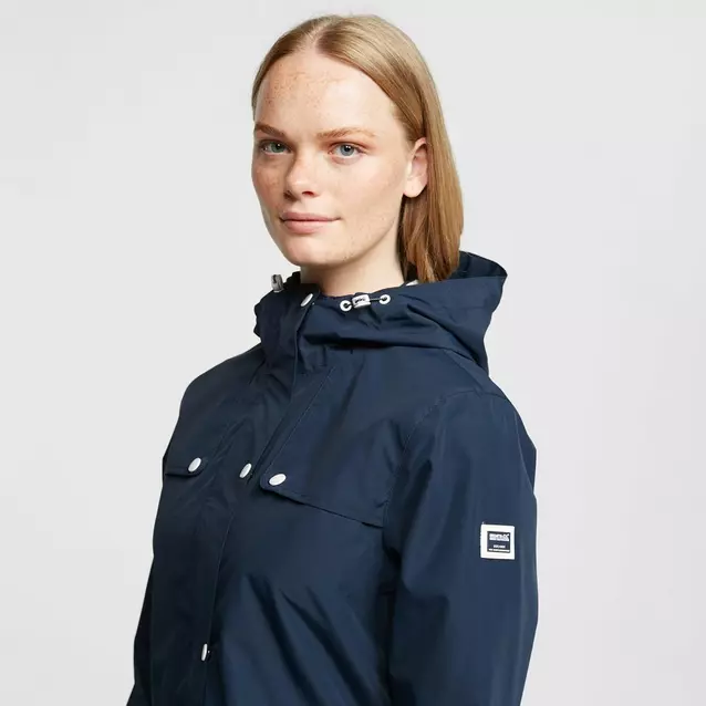 Women's bertille lightweight 2024 hooded waterproof jacket navy