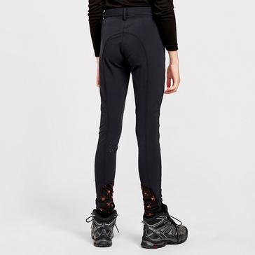 Black/Grey Aubrion Kids' Thompson Knee Patch Breeches
