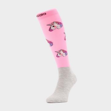 Pink Comodo Adults Microfibre Socks Pink Unicorn