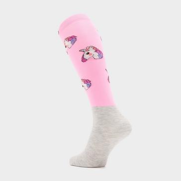 Pink Comodo Adults Microfibre Socks Pink Unicorn