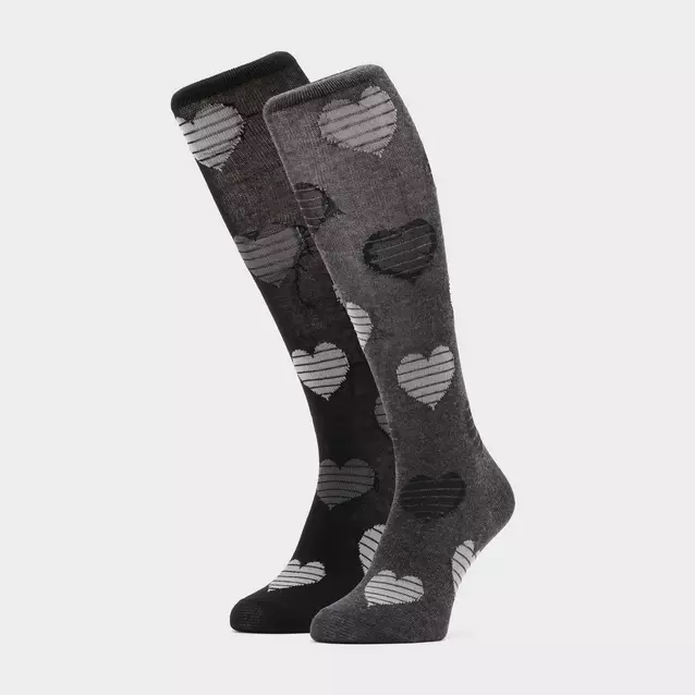 Black And Charcoal Size 12-3 Stormbloc Equestrian Knee High Childrens Socks 