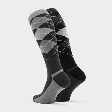 Black STORM BLOC Women’s Ripon Argyle Socks (2 Pairs)
