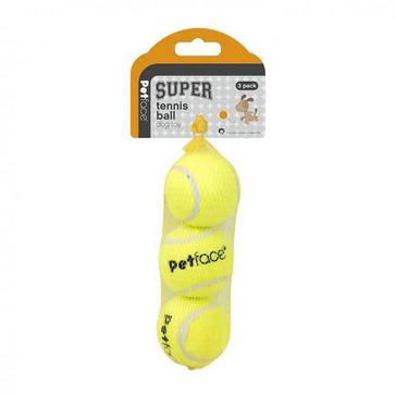 GREEN Petface Super Tennis Balls 3 Pack