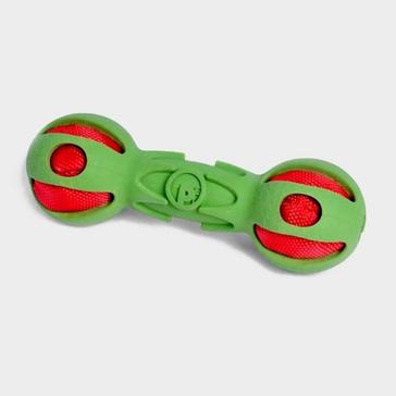 Green Petface Toyz Crinkle Dumbell