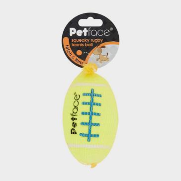 Green Petface Squeaky Rugby Tennis Ball