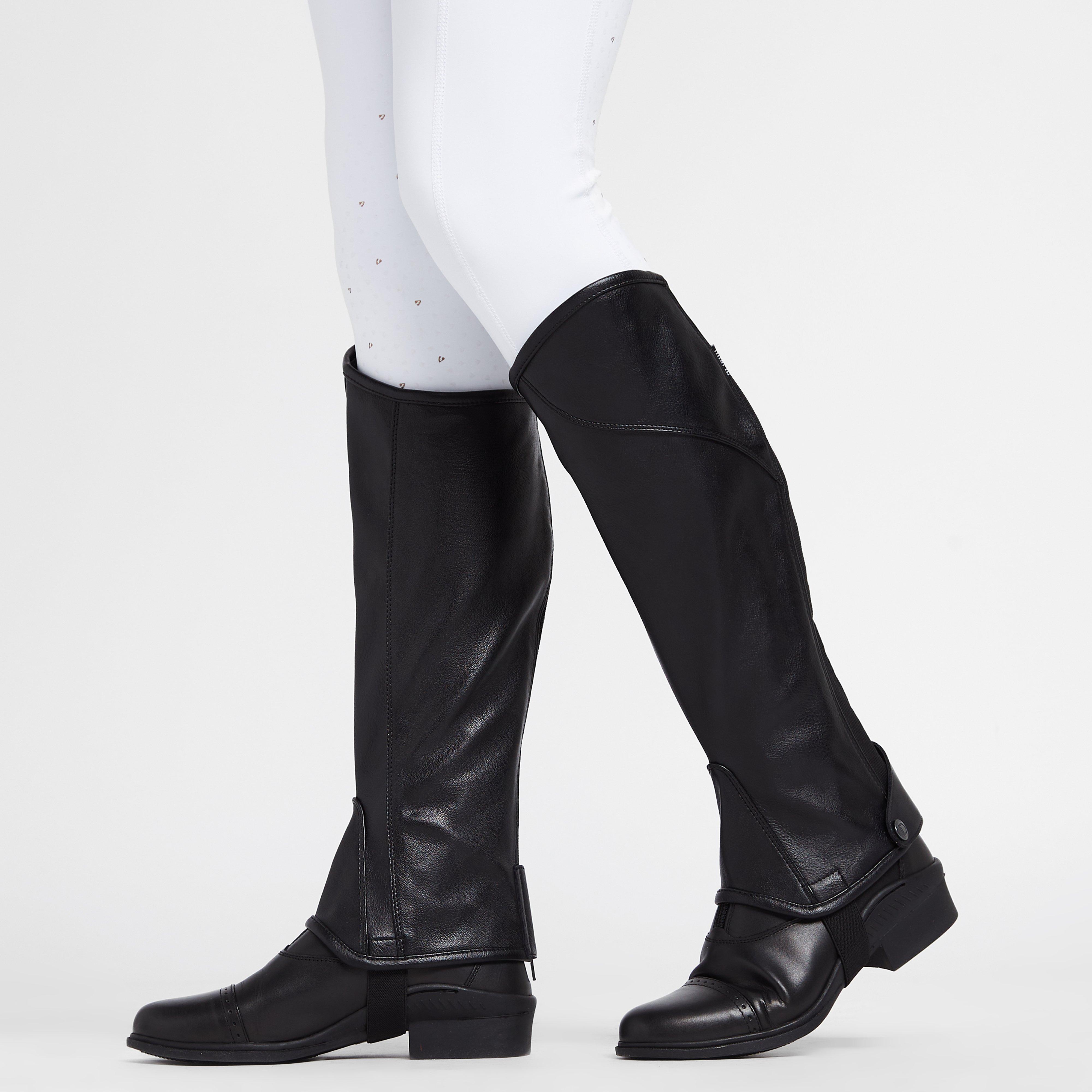 Image of Dublin Adults Stretch Fit Half Chaps - Black, BLACK