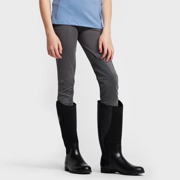 Grey Dublin Kids’ Performance Flex Knee Patch Riding Tights