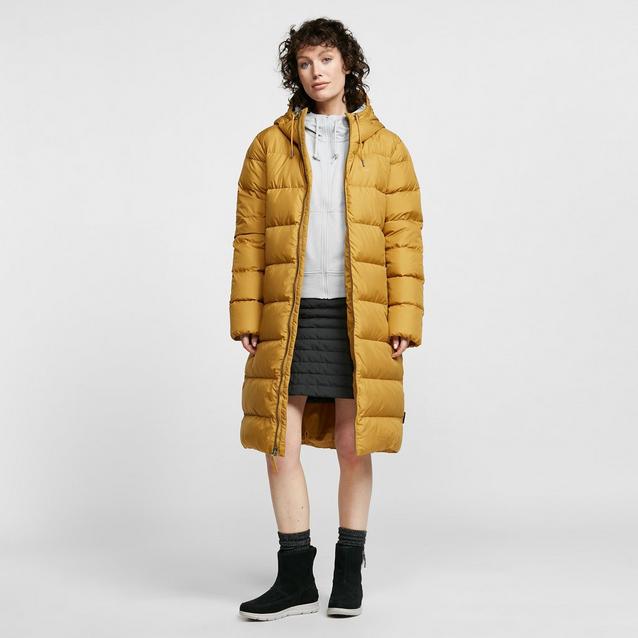 Rains long puffer jacket on sale sage