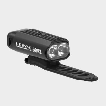 Black Lezyne Micro Drive 600XL and KTV Bike Light Pair