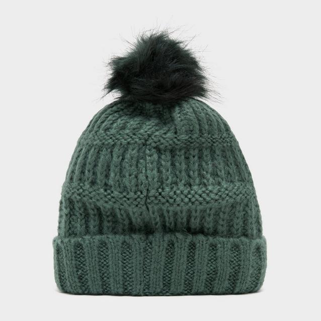 Fox Collection Bobble Hat Green / Black, Save On RRP