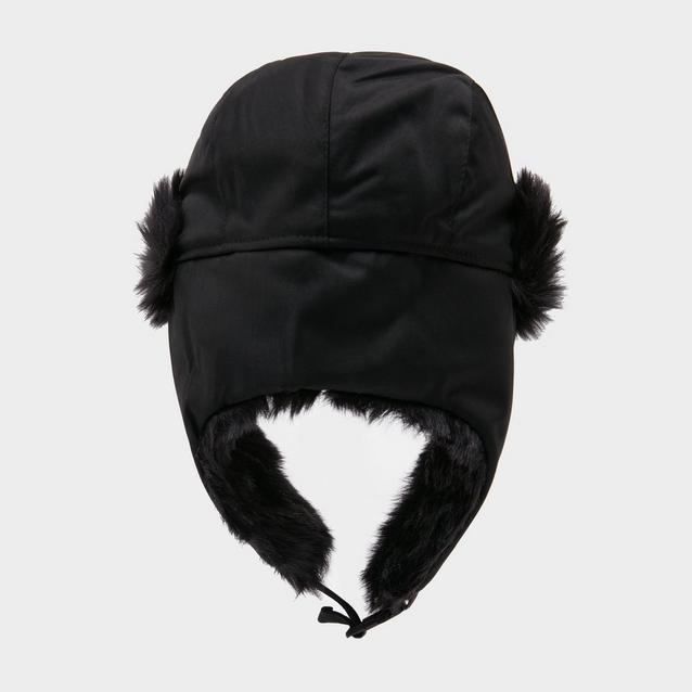 The Edge Women's Furry Trapper Hat | Blacks