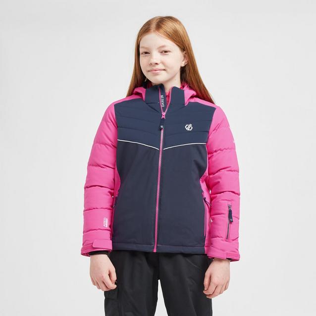 PINK Dare 2B Kids' Cheerful Recycled Waterproof Insulated Ski Jacket image 1