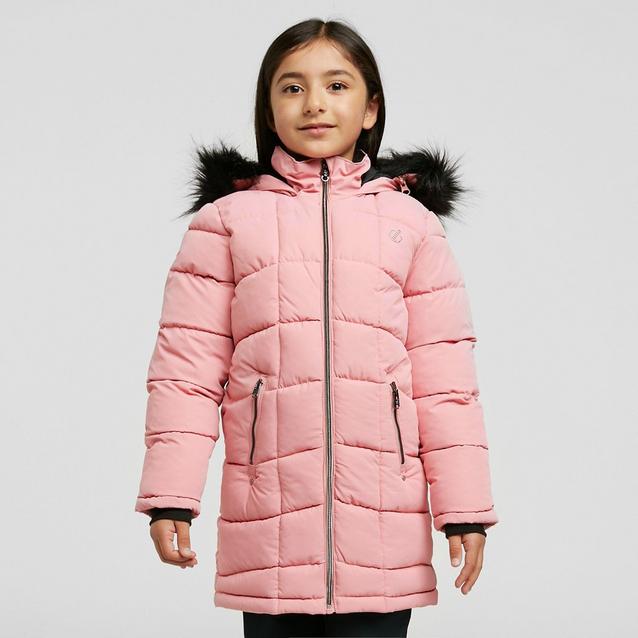 Pink Platinum Womens Water Resistant Hooded Quilted Puffer Jacket 