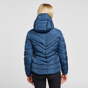 BLUE Dare 2B Womens Reputable Warm Quilted Hooded Jacket
