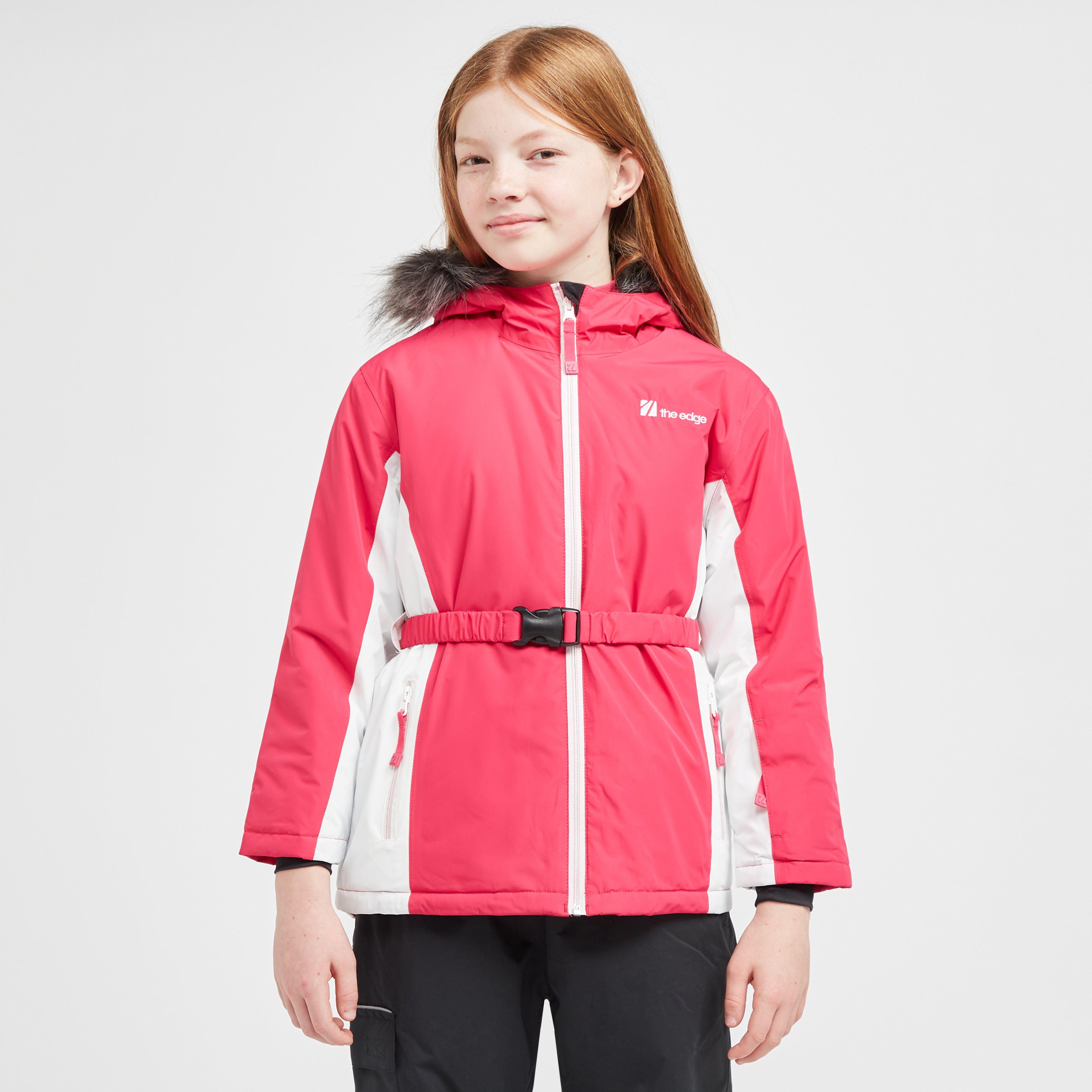 Image of The Edge Kids' Verbier Ski Jacket - Pink/White, PINK/WHITE