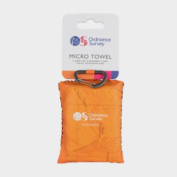 Orange Ordnance Survey Snowdonia Micro Towel