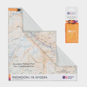 Orange Ordnance Survey Snowdonia Micro Towel