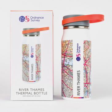 WHITE Ordnance Survey River Thames Thermal Bottle