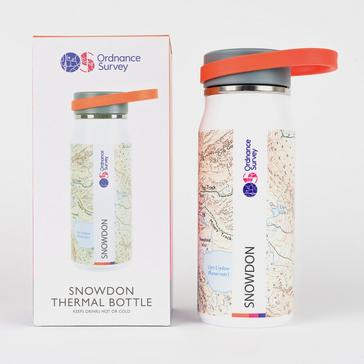 White Ordnance Survey Snowdon Thermal Bottle