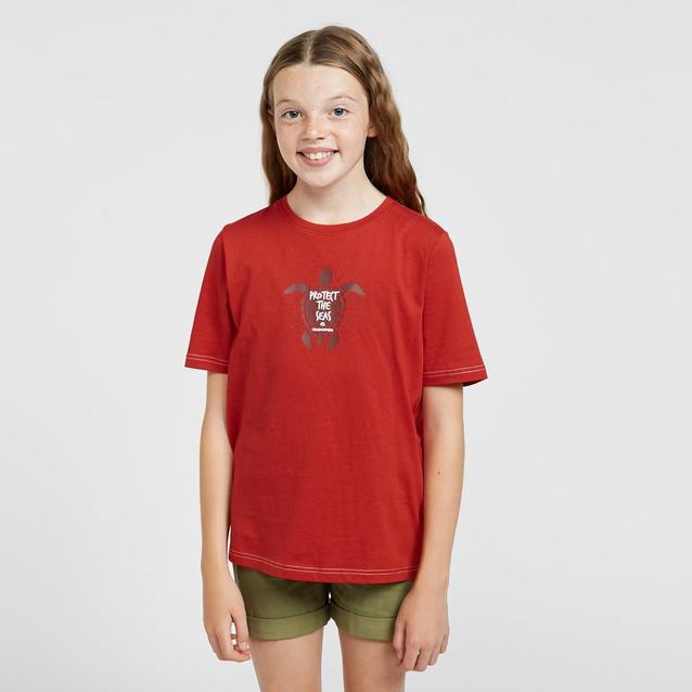 Red Craghoppers Kids’ Gibbon Short Sleeve T-Shirt image 1